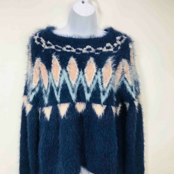 LC Lauren Conrad Womens Pullover Sweater Blue M - Picture 8 of 8